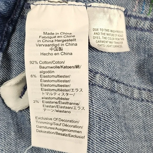 Madewell Emmett Rainbow Stitched Edition Medium Wash Wide Leg Crop Jean - Picture 12 of 16